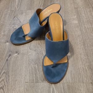 Nine West Blue Leather Heels 8.5
